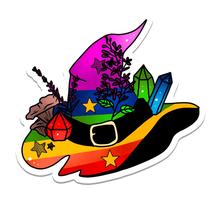 Regenbogen Hexenhut (Bild für) Regenbogen Hexenhut
