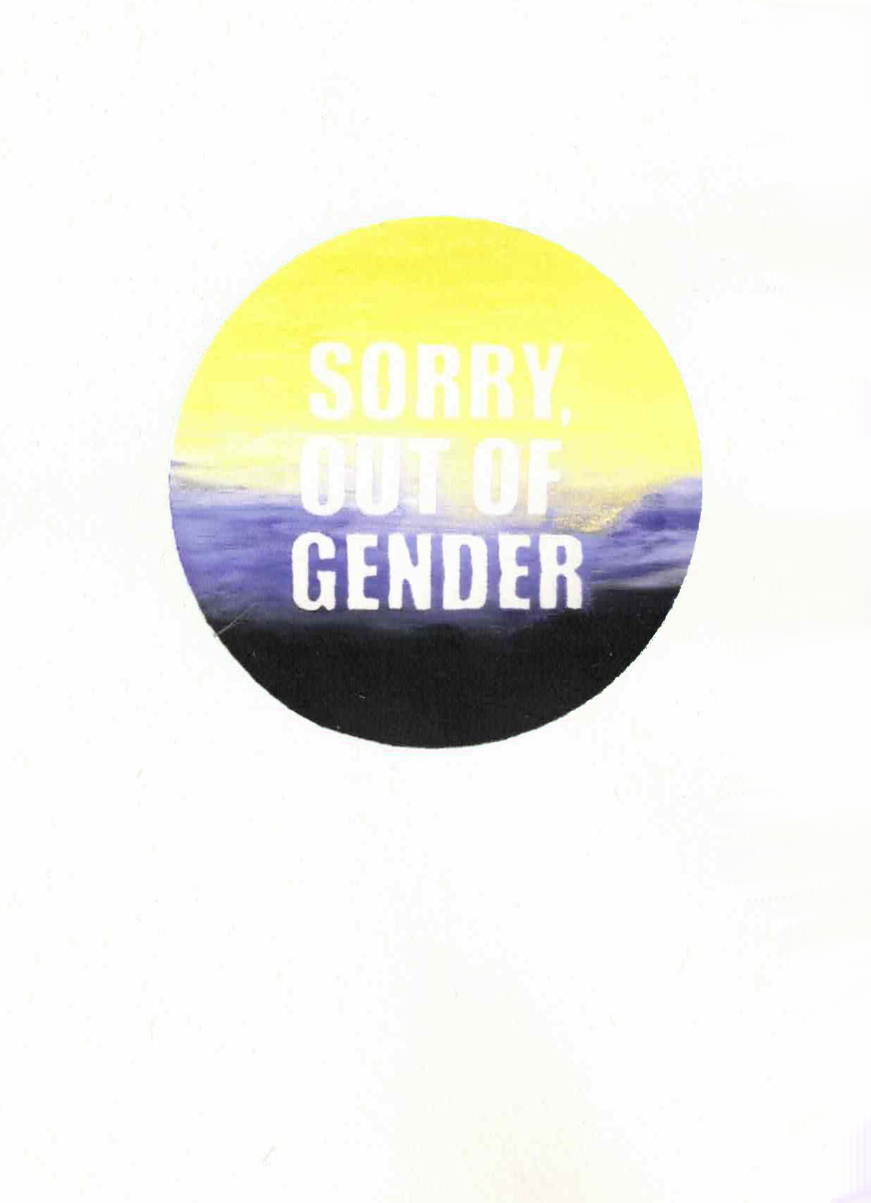 Sorry, out of gender