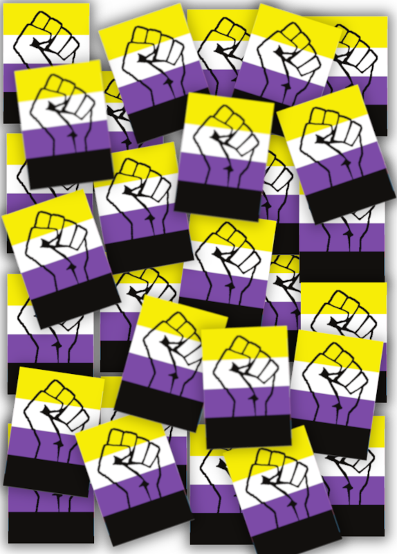Nichtbinär Pride Faust (Bild für) Nichtbinär Pride Faust