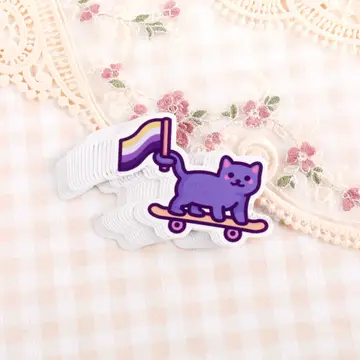 (Bild für) Nichtbinär Pride Katze