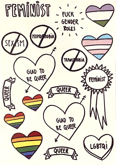 Queer Stickers Mix - zum Schließen ins Bild klicken