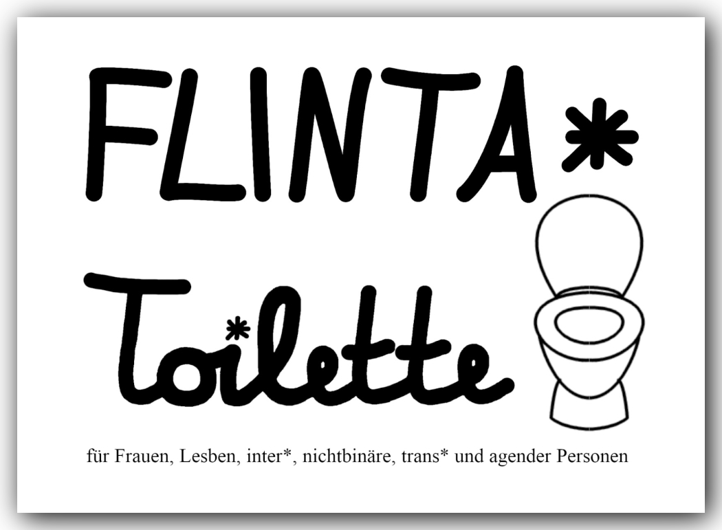 FLINTA* Toilette L (14,8 x 10,5 cm) (Bild für) FLINTA* Toilette L (14,8 x 10,5 cm)