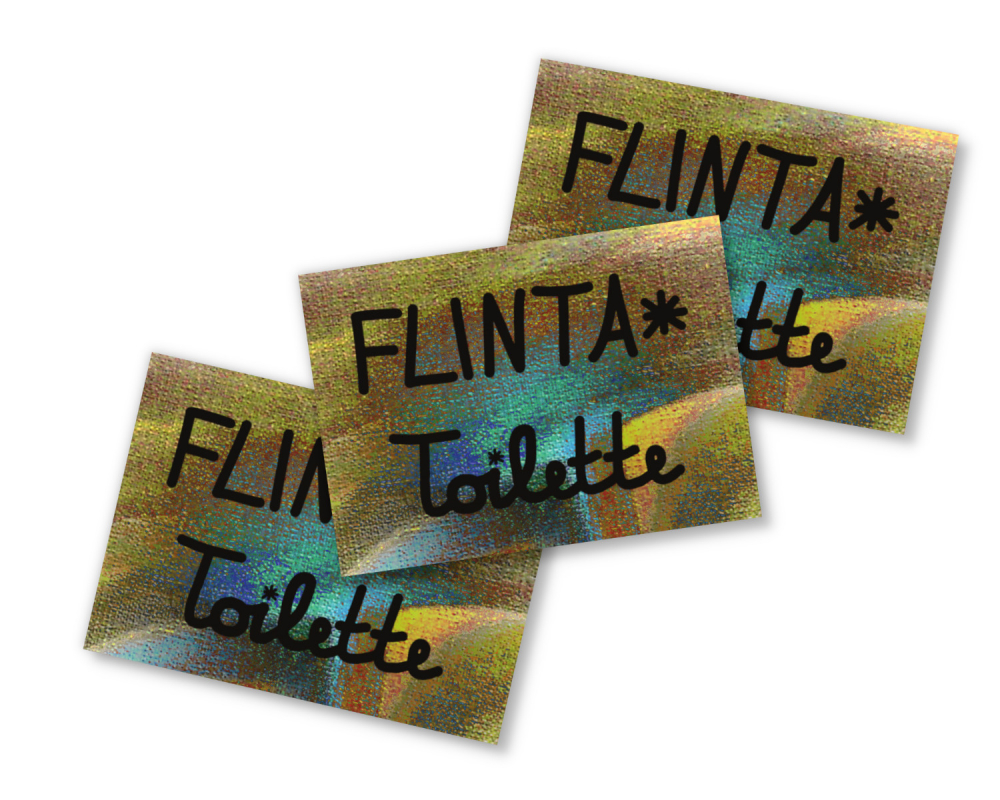 FLINTA* Toilette S (7,2 x 5 cm) (Bild für) FLINTA* Toilette S (7,2 x 5 cm)