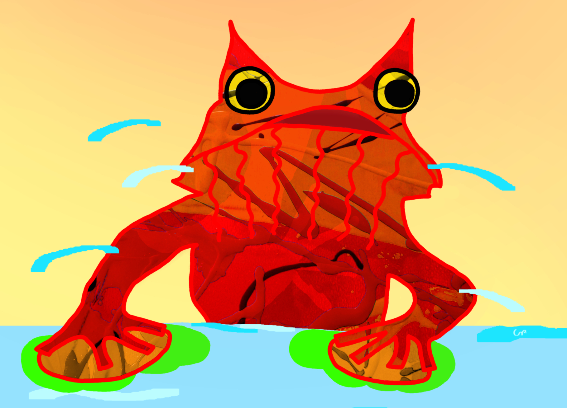 Roter Hornfrosch