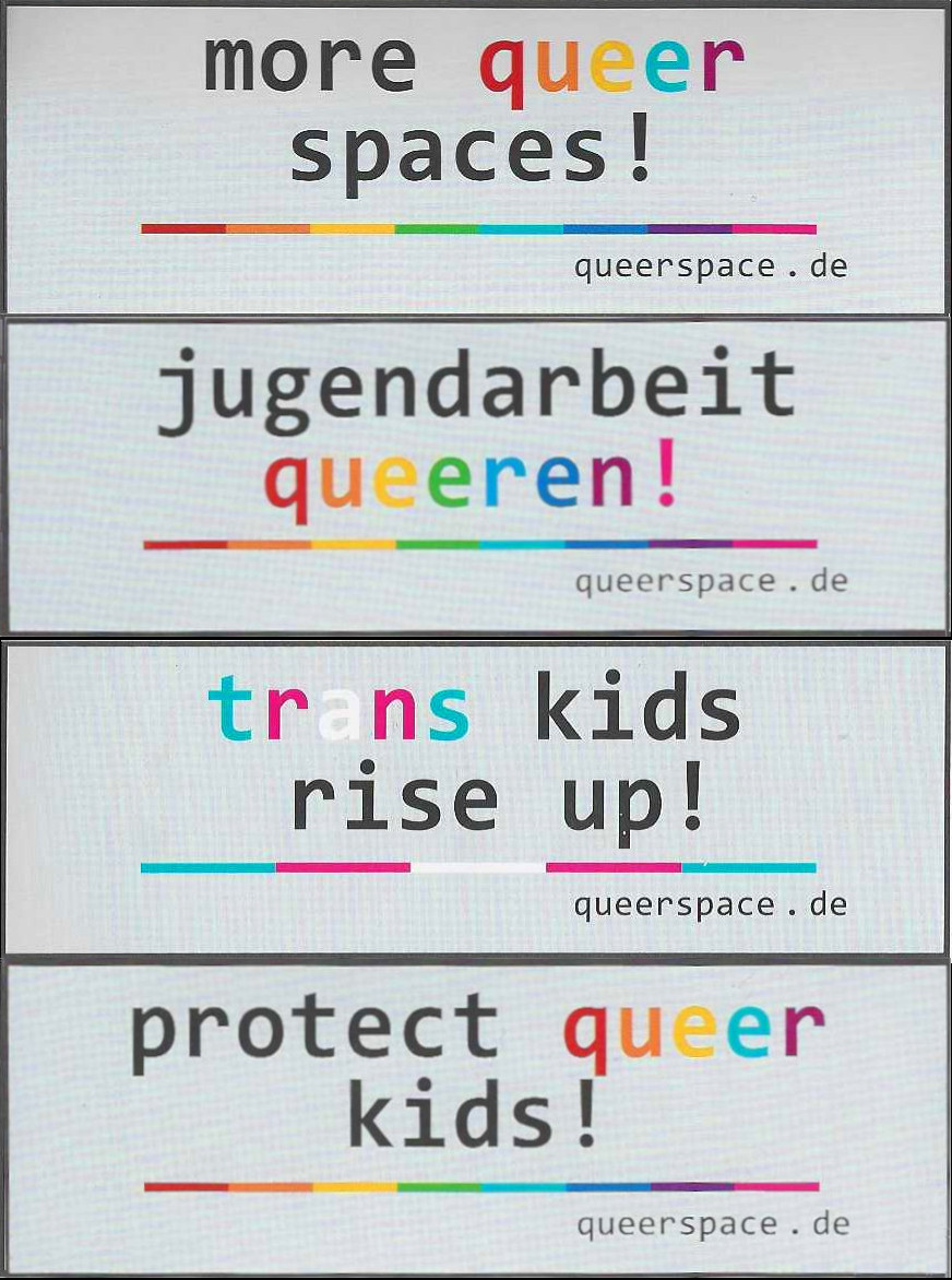 Queerspace.de 4er-Sticker Set