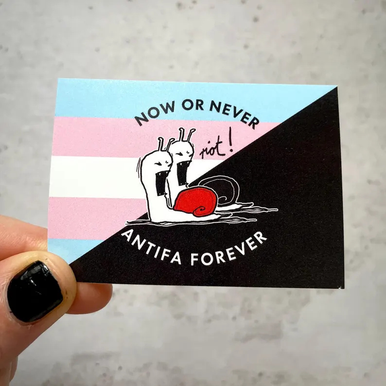 (trans anarchist) Now or never, Antifa forever (Bild für) (trans anarchist) Now or never, Antifa forever
